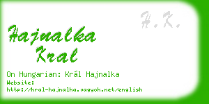 hajnalka kral business card