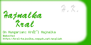 hajnalka kral business card